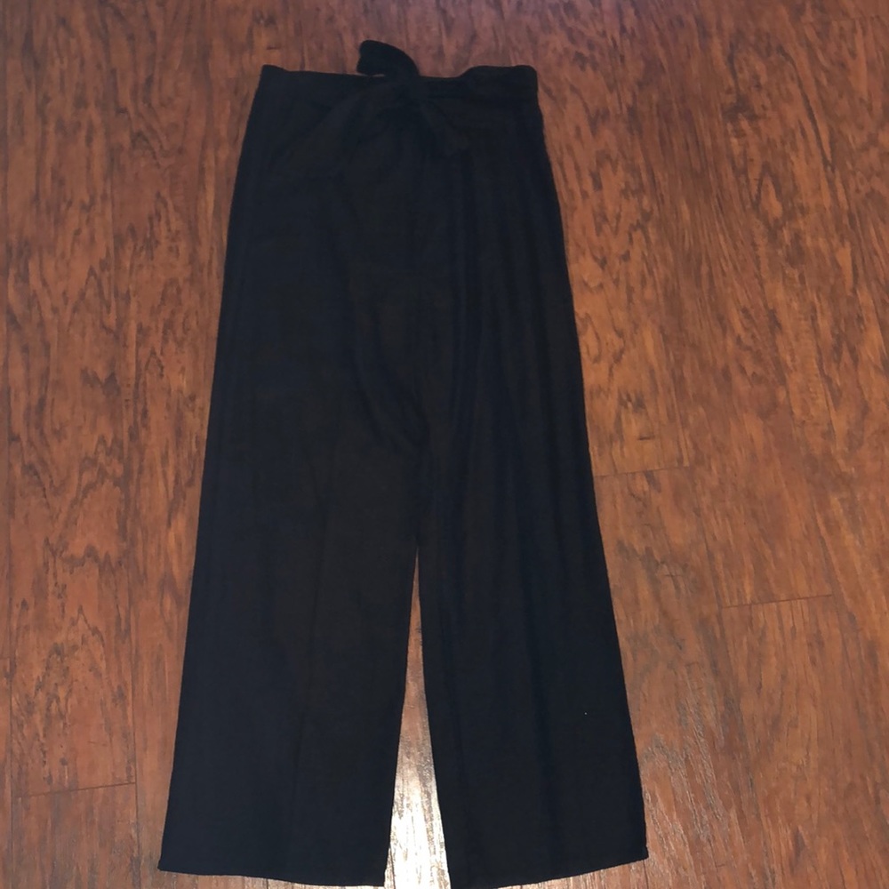 High Waisted Tie Loose Linen Pants